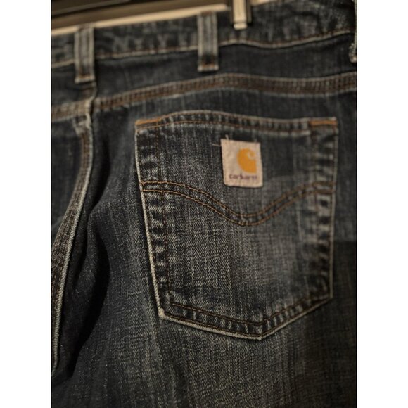 Carhartt Jeans Vtg Womens Dark Blue Denim Jeans Cotton Straight Leg 12 X 32 - Picture 3 of 4